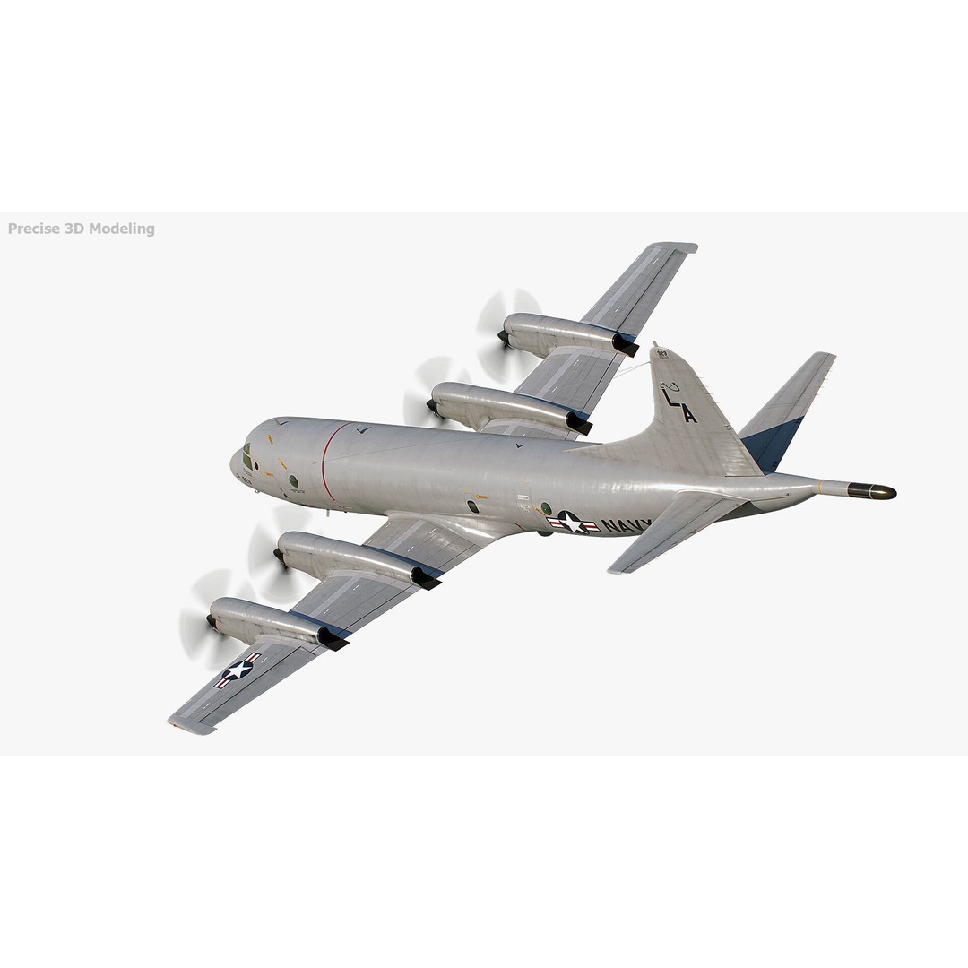 P-3 Orion 3D Model – Low Poly Military Aircraft, FBX, PBR Textures - View 14