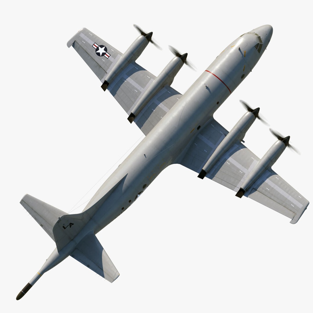 P-3 Orion 3D Model – Low Poly Military Aircraft, FBX, PBR Textures - View 17