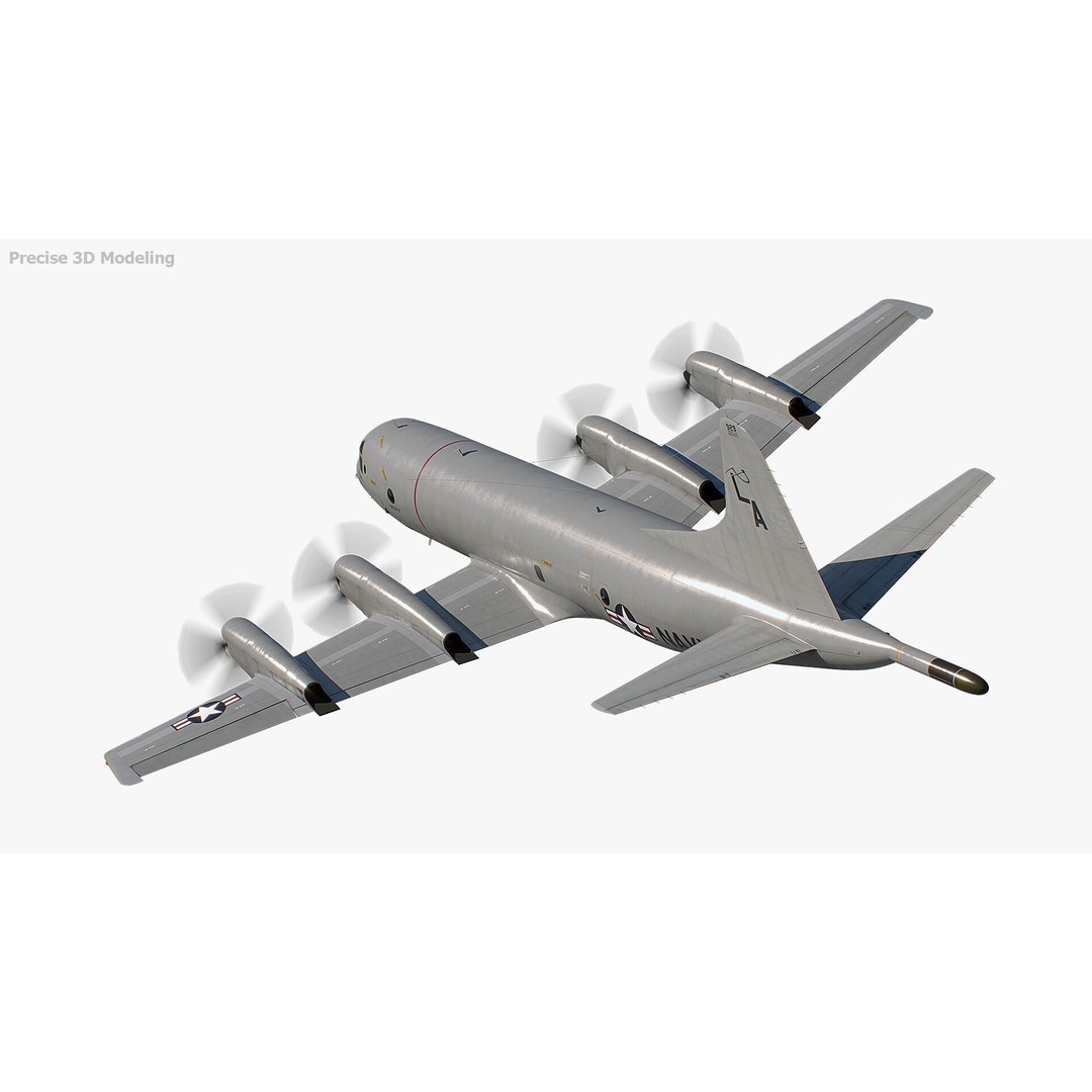 P-3 Orion 3D Model – Low Poly Military Aircraft, FBX, PBR Textures - View 6