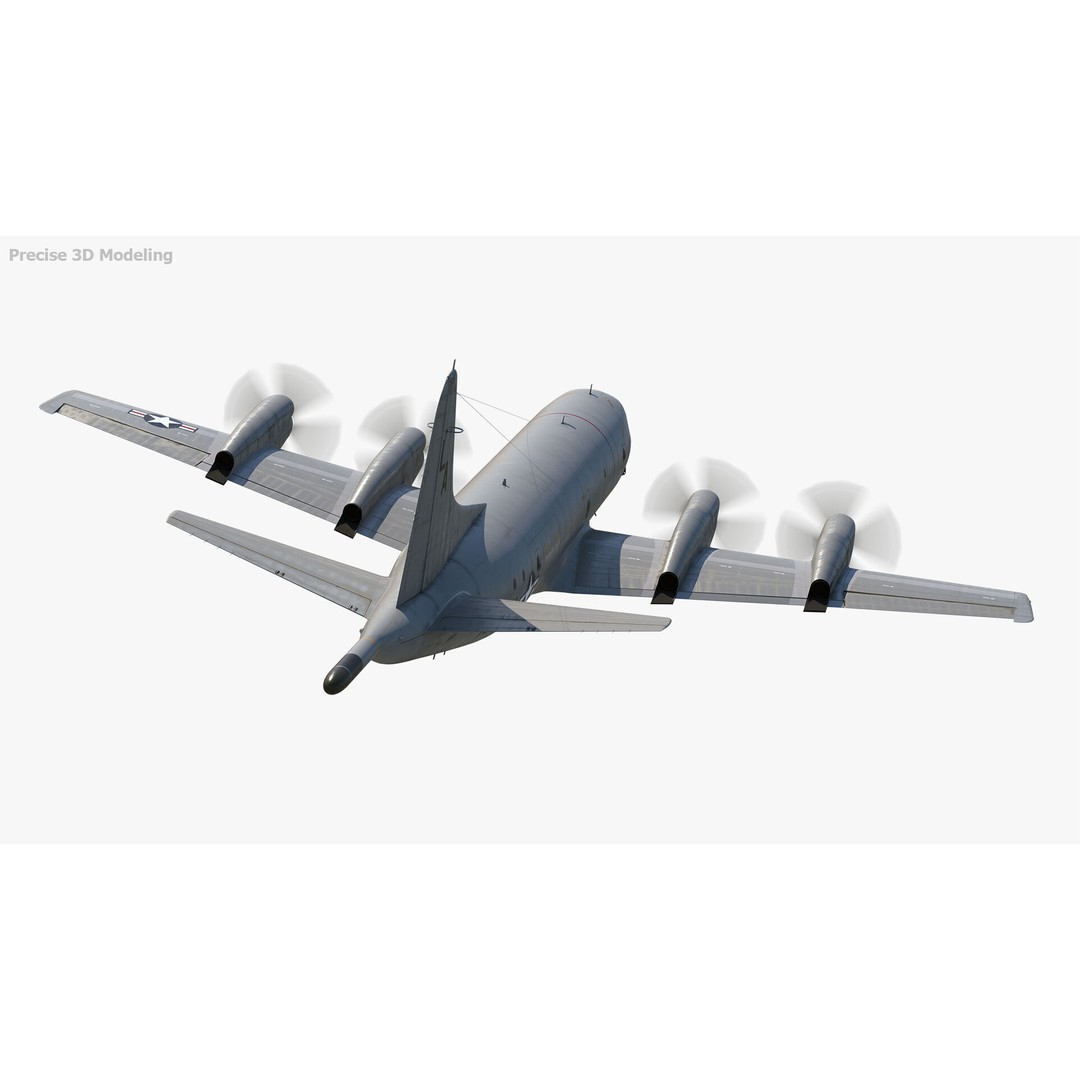 P-3 Orion 3D Model – Low Poly Military Aircraft, FBX, PBR Textures - View 7