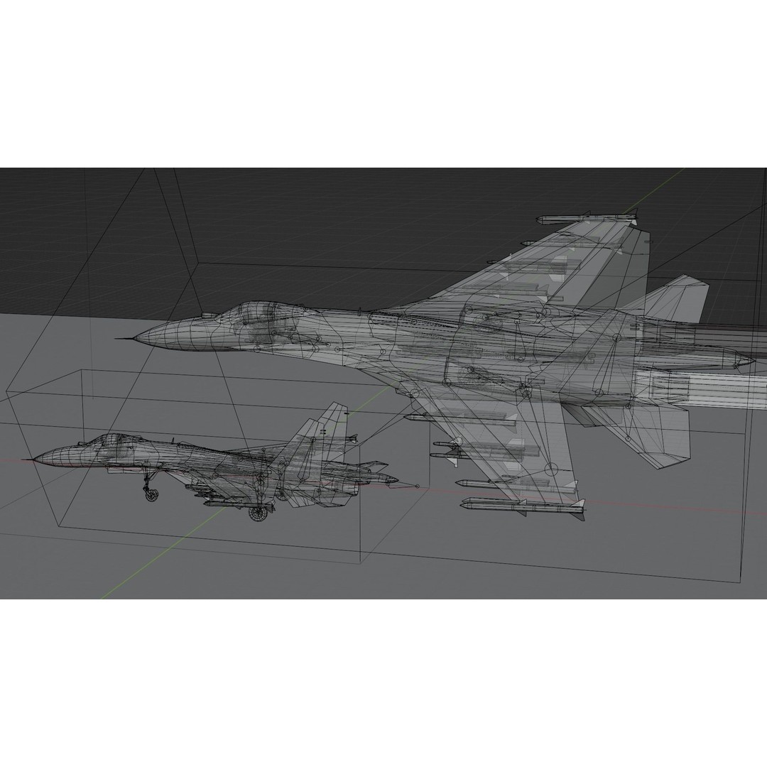 Sukhoi SU-27 Flanker 3D Model – Low Poly Rigged Fighter Jet - View 18
