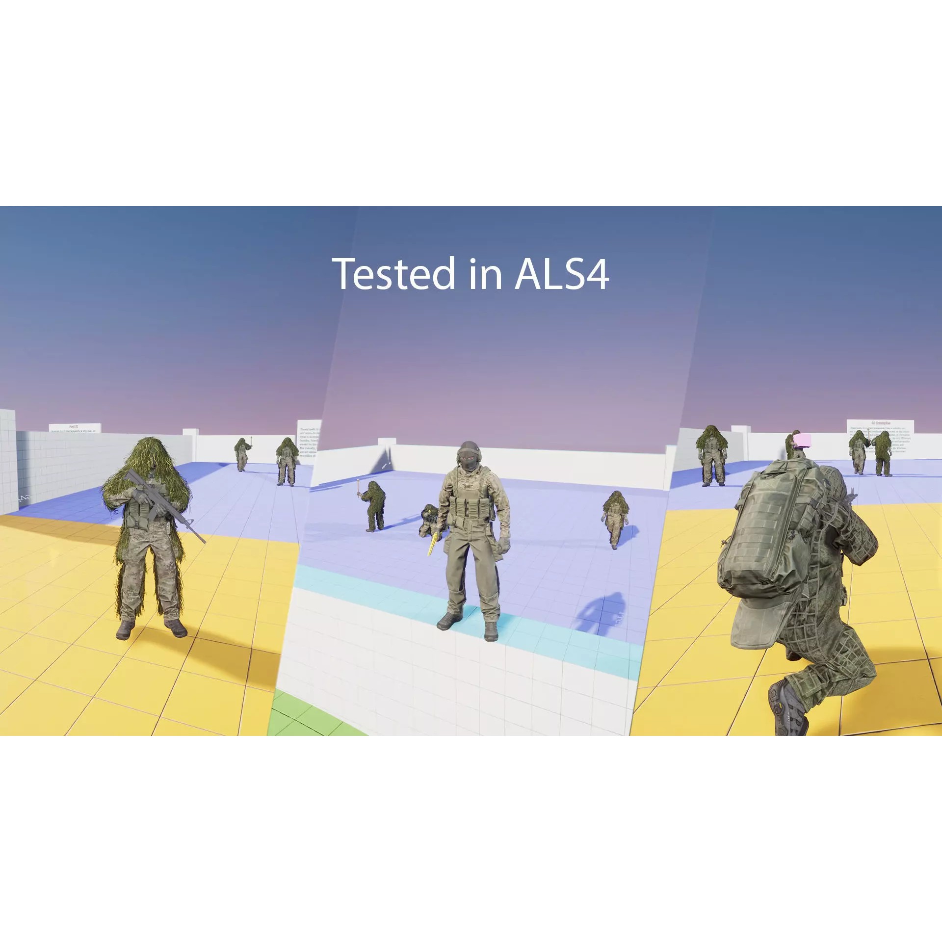 Modular Special Forces Ghillie Sniper - Low-Poly Game-Ready 3D Model - View 10