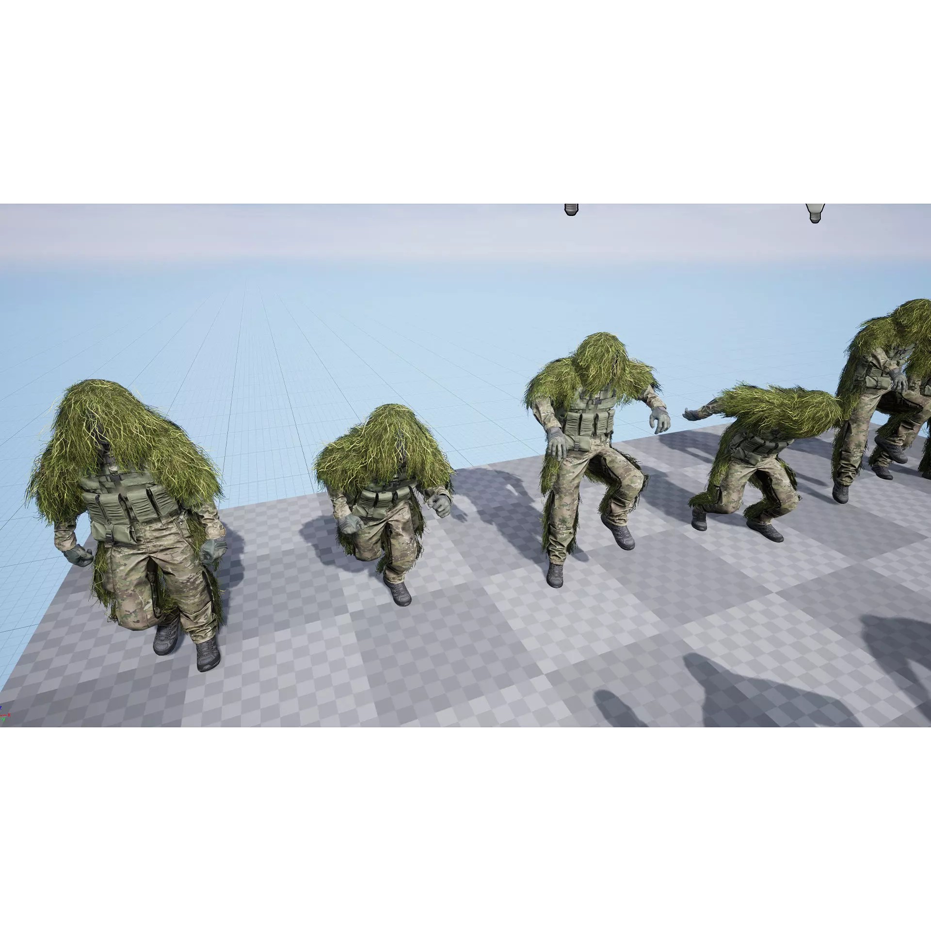 Modular Special Forces Ghillie Sniper - Low-Poly Game-Ready 3D Model - View 13