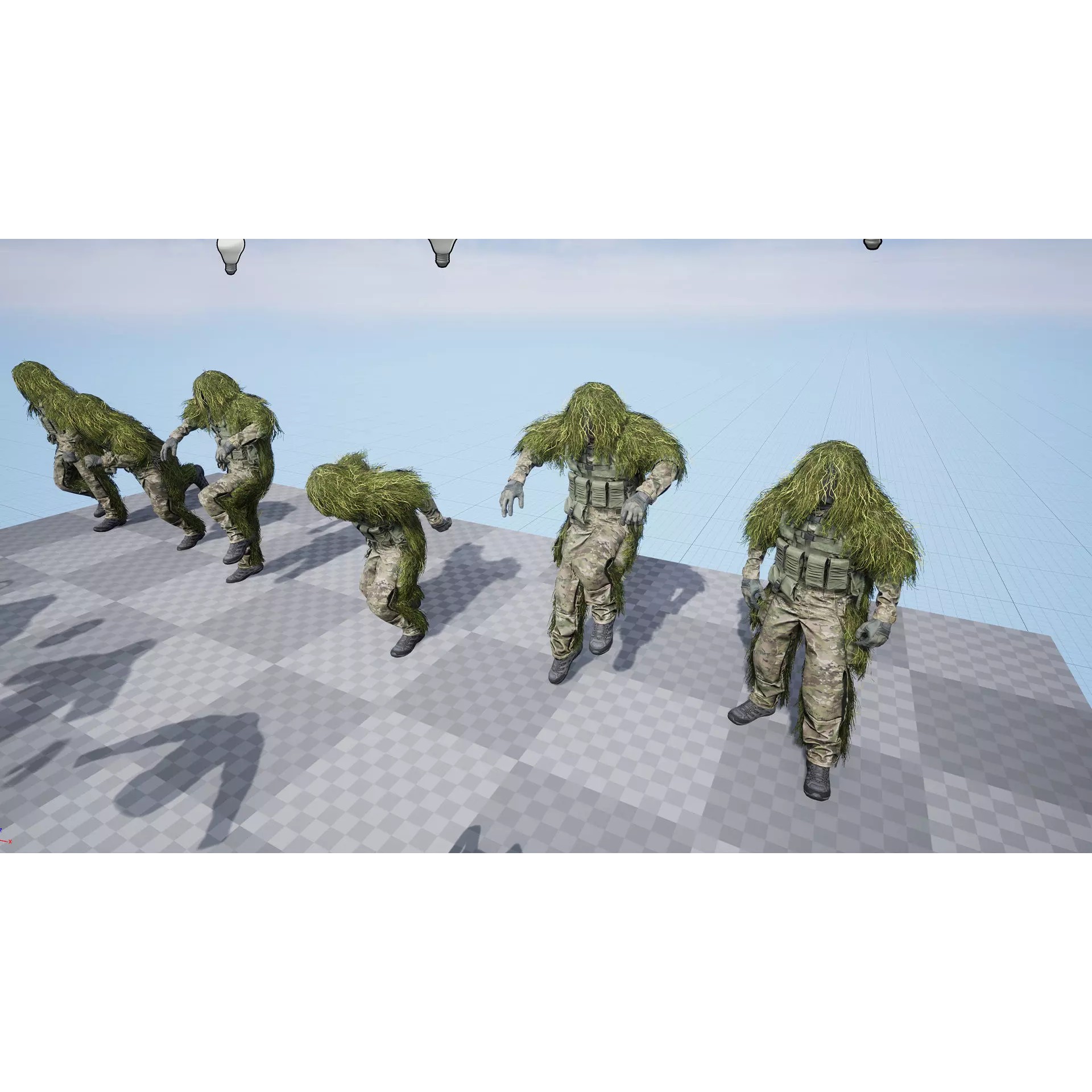 Modular Special Forces Ghillie Sniper - Low-Poly Game-Ready 3D Model - View 14