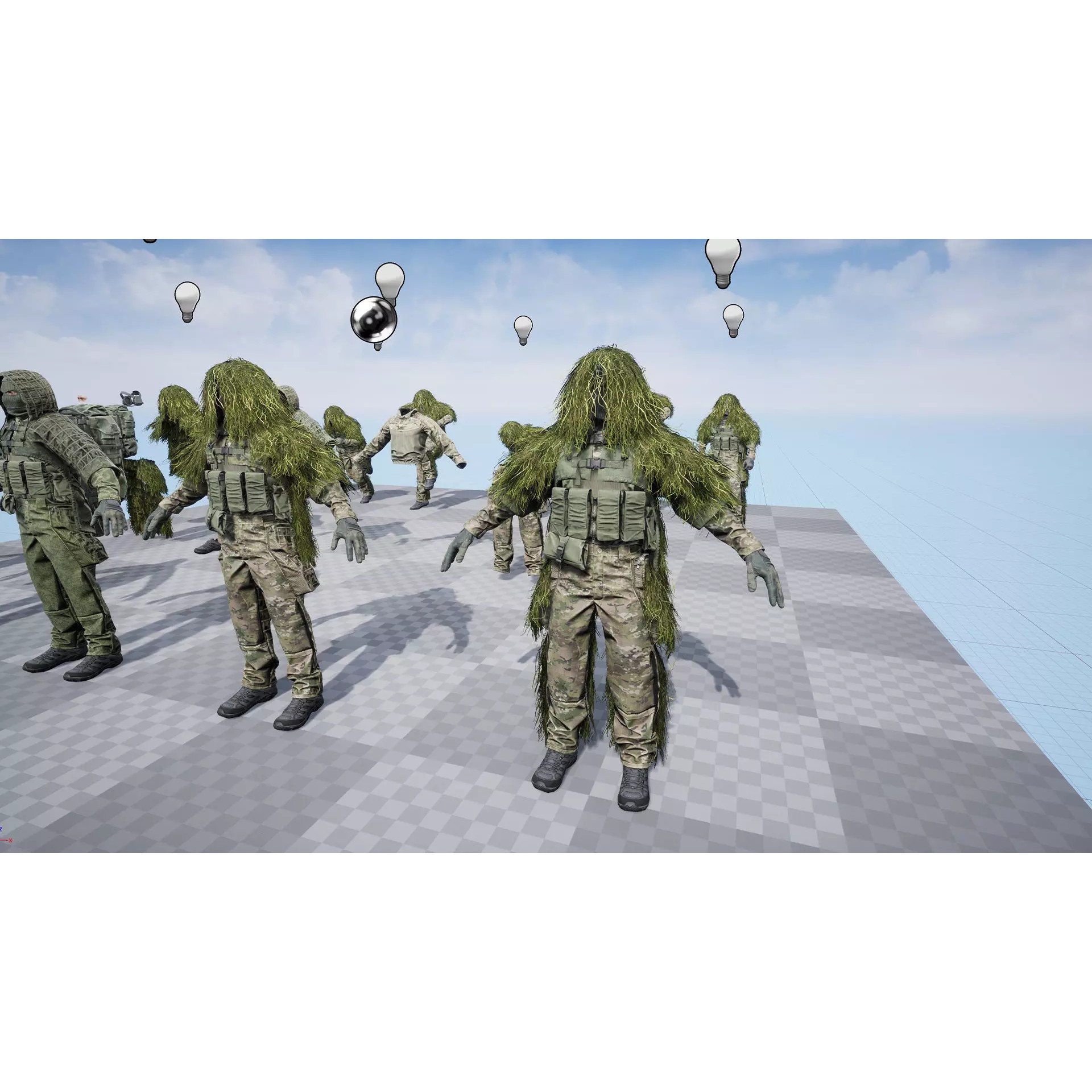 Modular Special Forces Ghillie Sniper - Low-Poly Game-Ready 3D Model - View 15