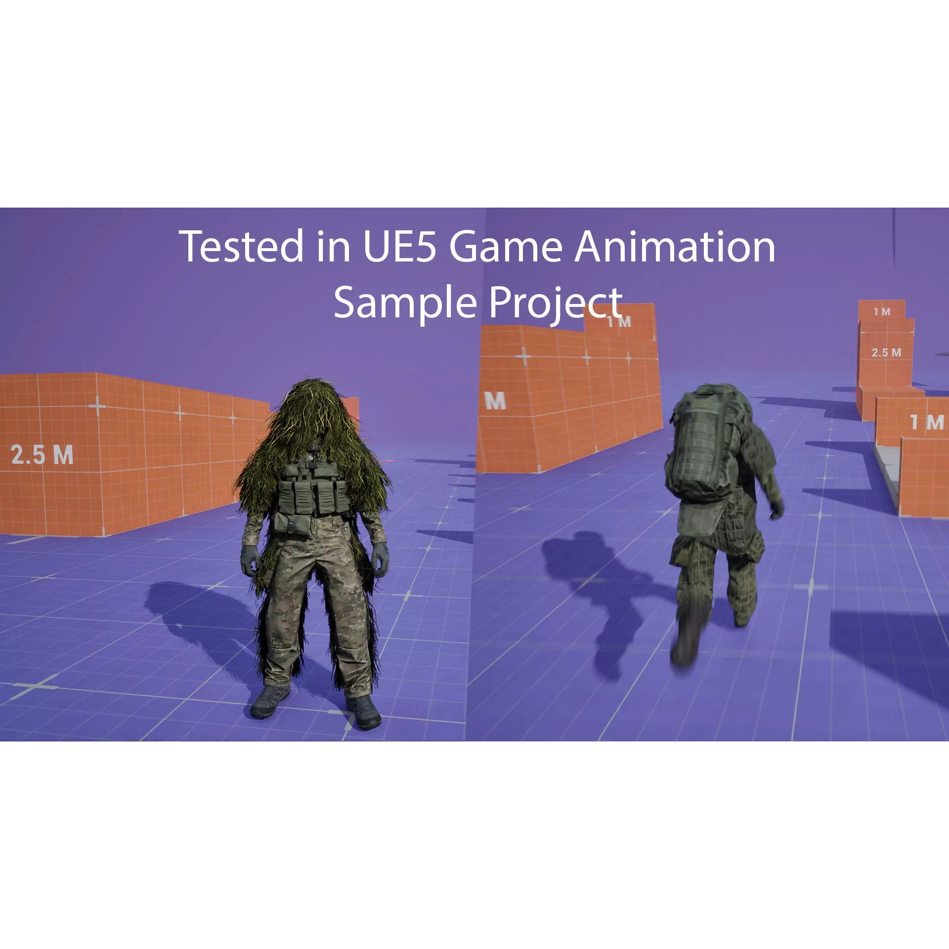 Modular Special Forces Ghillie Sniper - Low-Poly Game-Ready 3D Model - View 9