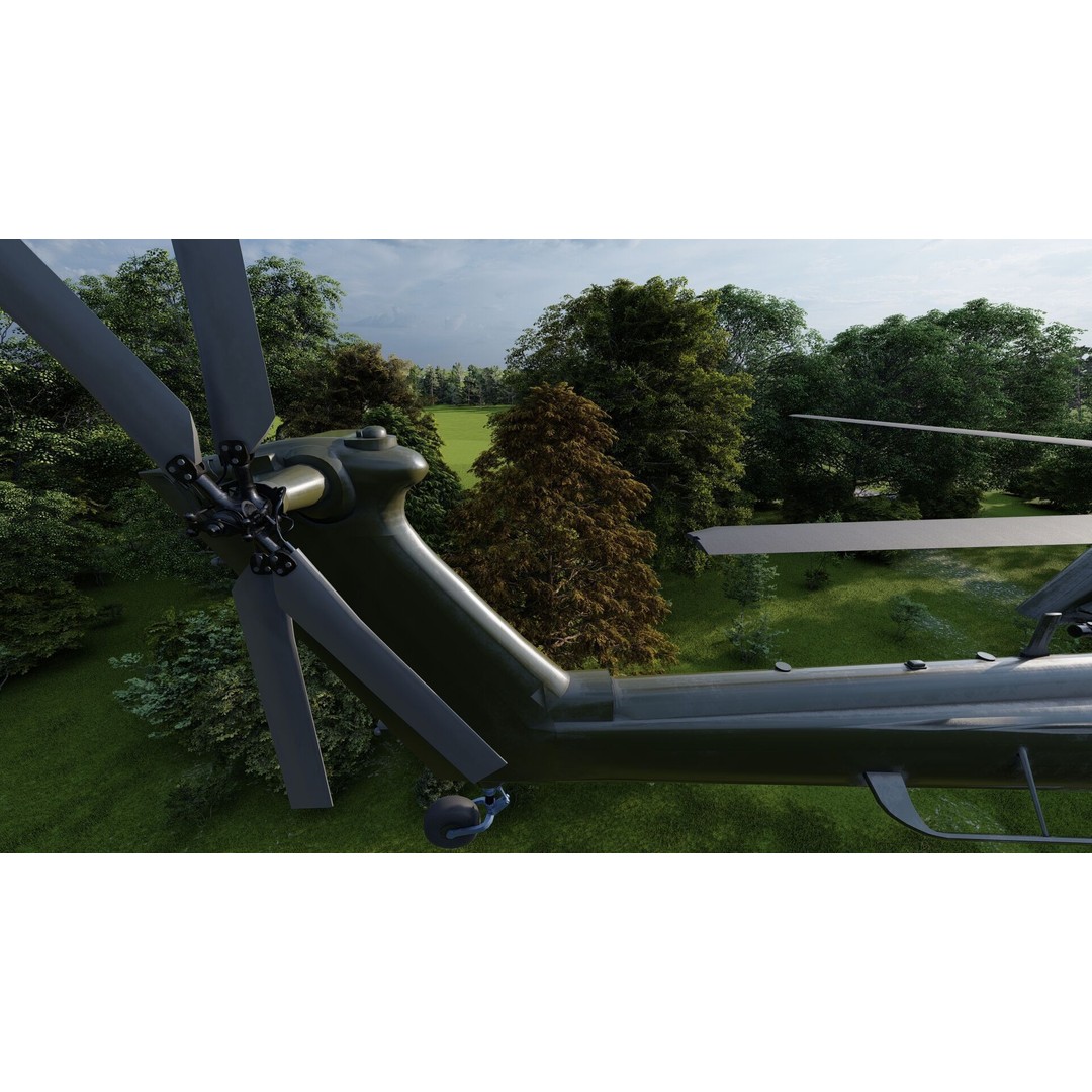 MI-28 Havoc Attack Helicopter 3D Model – PBR Game-Ready Asset, FBX, OBJ - View 10