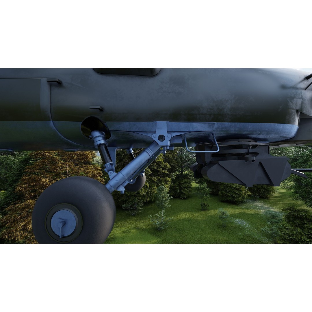MI-28 Havoc Attack Helicopter 3D Model – PBR Game-Ready Asset, FBX, OBJ - View 12