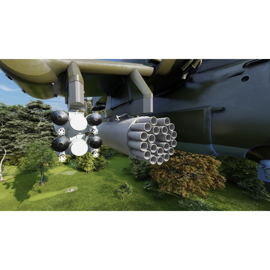MI-28 Havoc Attack Helicopter 3D Model – PBR Game-Ready Asset, FBX, OBJ - View 14