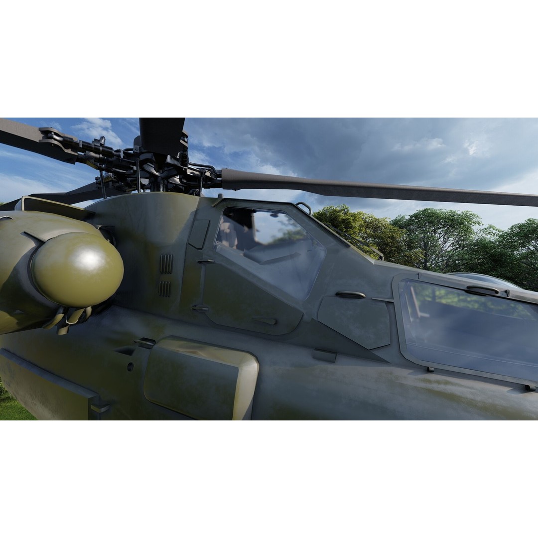 MI-28 Havoc Attack Helicopter 3D Model – PBR Game-Ready Asset, FBX, OBJ - View 15