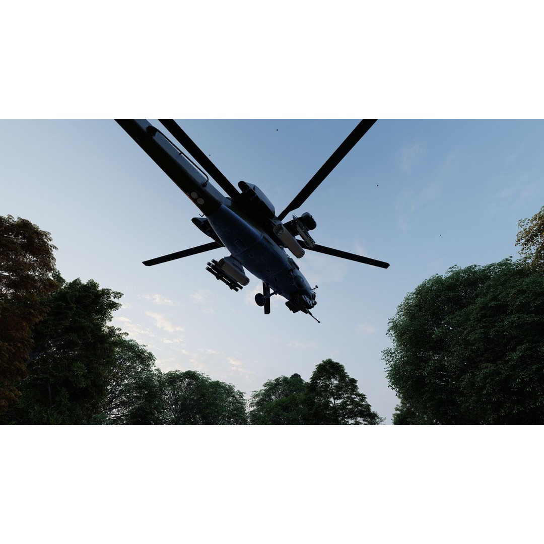 MI-28 Havoc Attack Helicopter 3D Model – PBR Game-Ready Asset, FBX, OBJ - View 24
