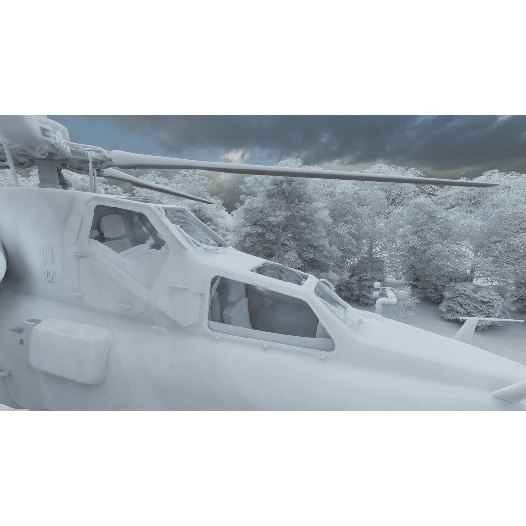 MI-28 Havoc Attack Helicopter 3D Model – PBR Game-Ready Asset, FBX, OBJ - View 38