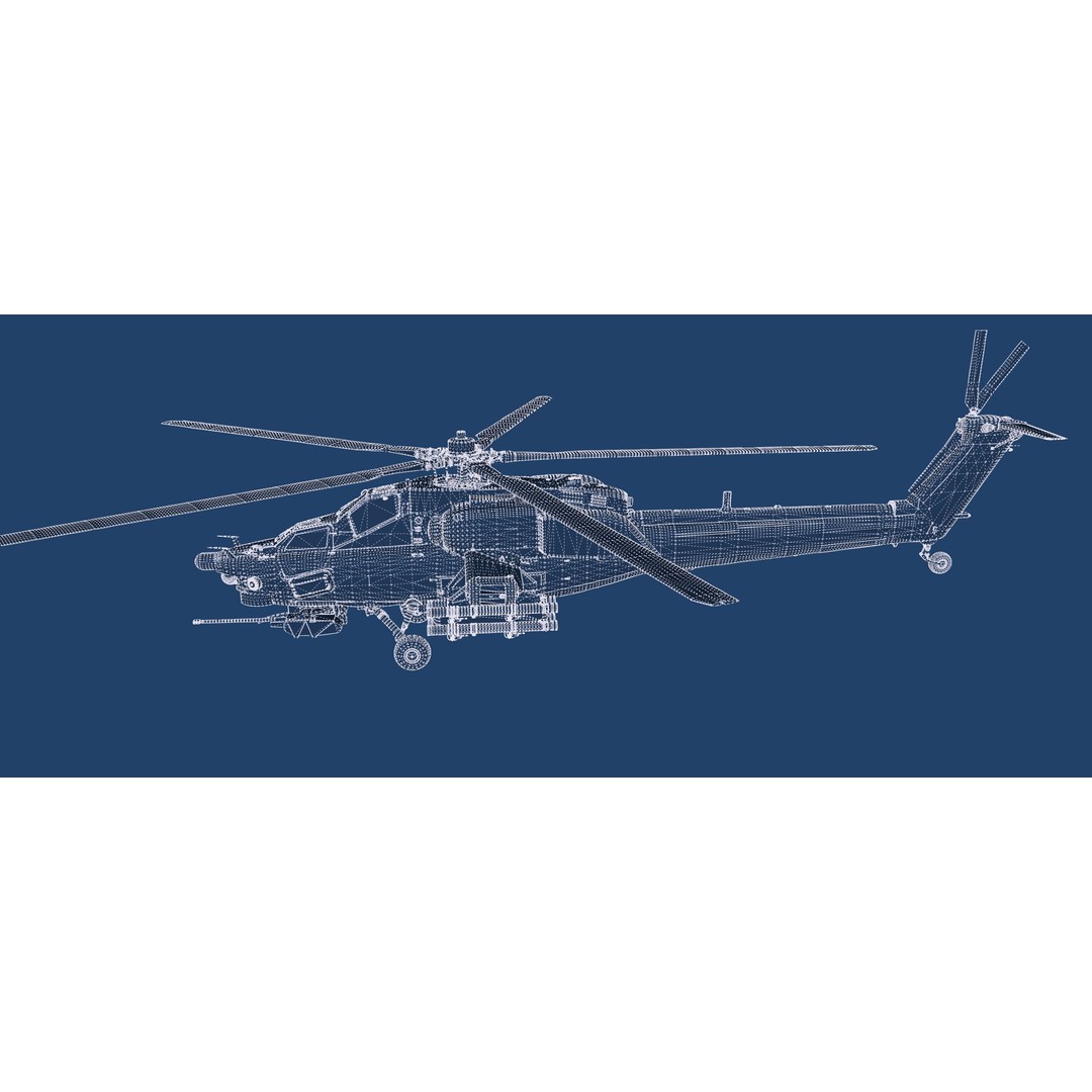 MI-28 Havoc Attack Helicopter 3D Model – PBR Game-Ready Asset, FBX, OBJ - View 40