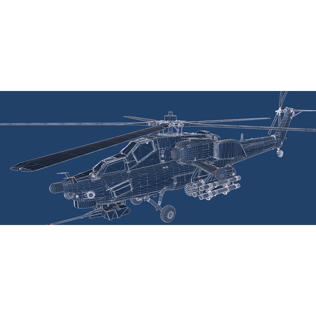 MI-28 Havoc Attack Helicopter 3D Model – PBR Game-Ready Asset, FBX, OBJ - View 41