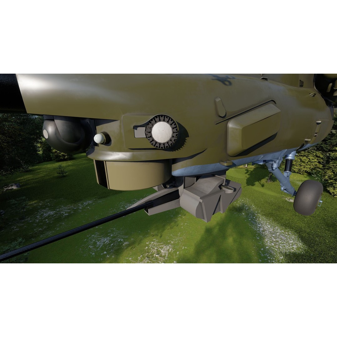 MI-28 Havoc Attack Helicopter 3D Model – PBR Game-Ready Asset, FBX, OBJ - View 6