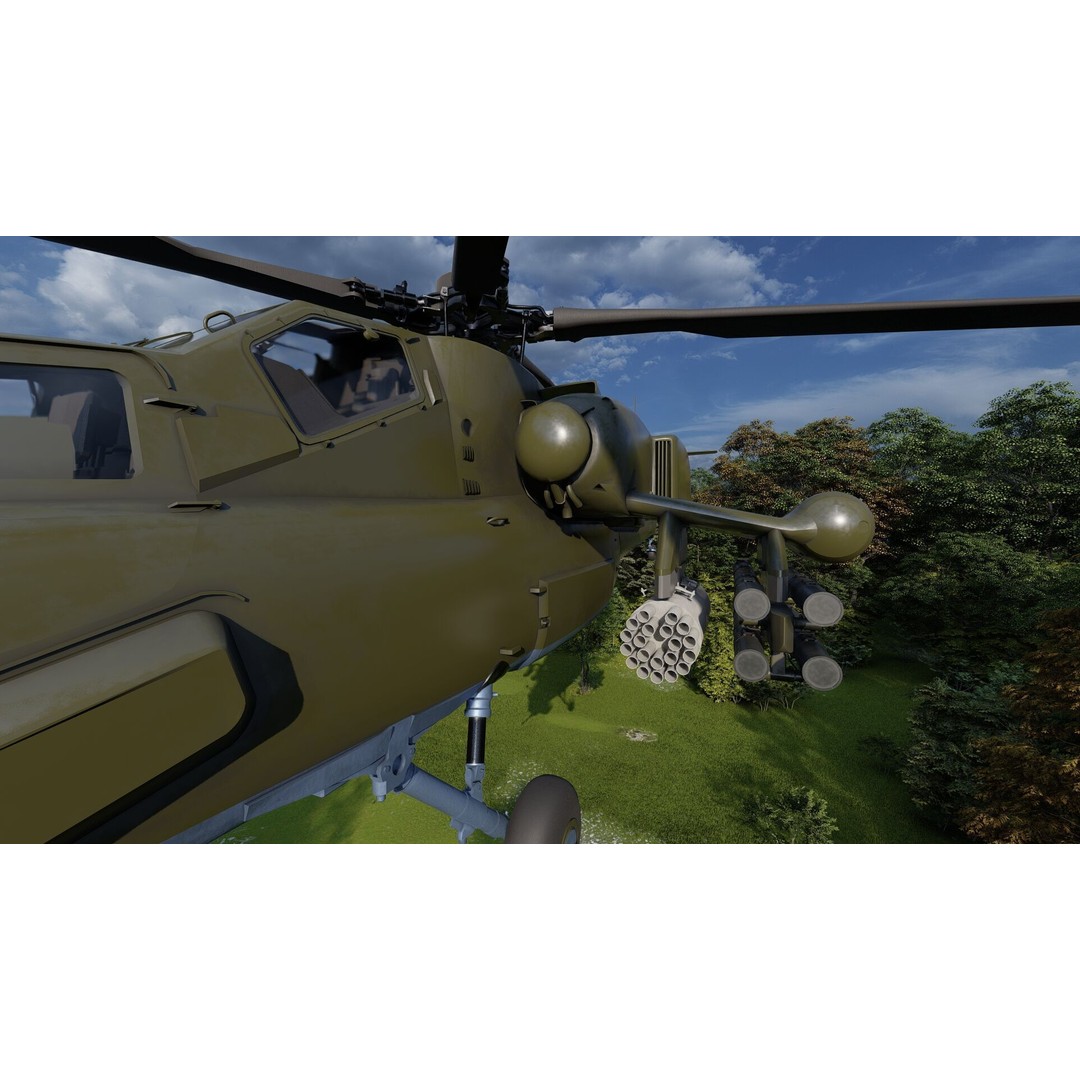 MI-28 Havoc Attack Helicopter 3D Model – PBR Game-Ready Asset, FBX, OBJ - View 7