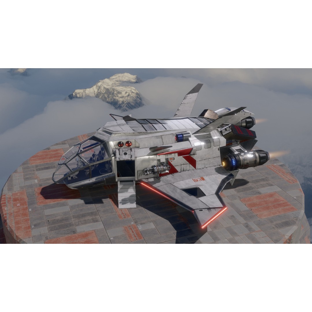 Sci-Fi Dropship 3D Model – Fully Rigged Low-Poly Game Asset, FBX - View 16