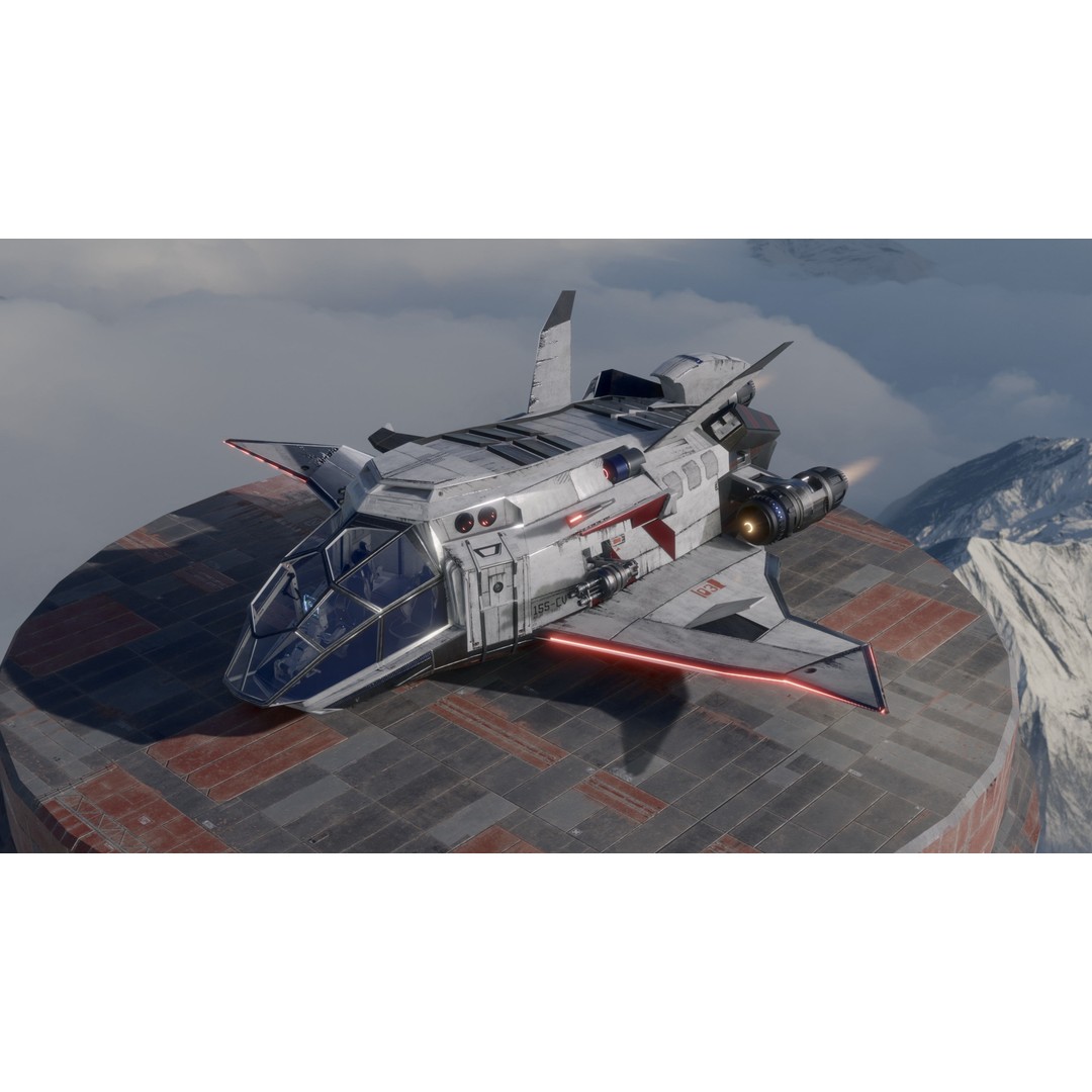 Sci-Fi Dropship 3D Model – Fully Rigged Low-Poly Game Asset, FBX - View 19