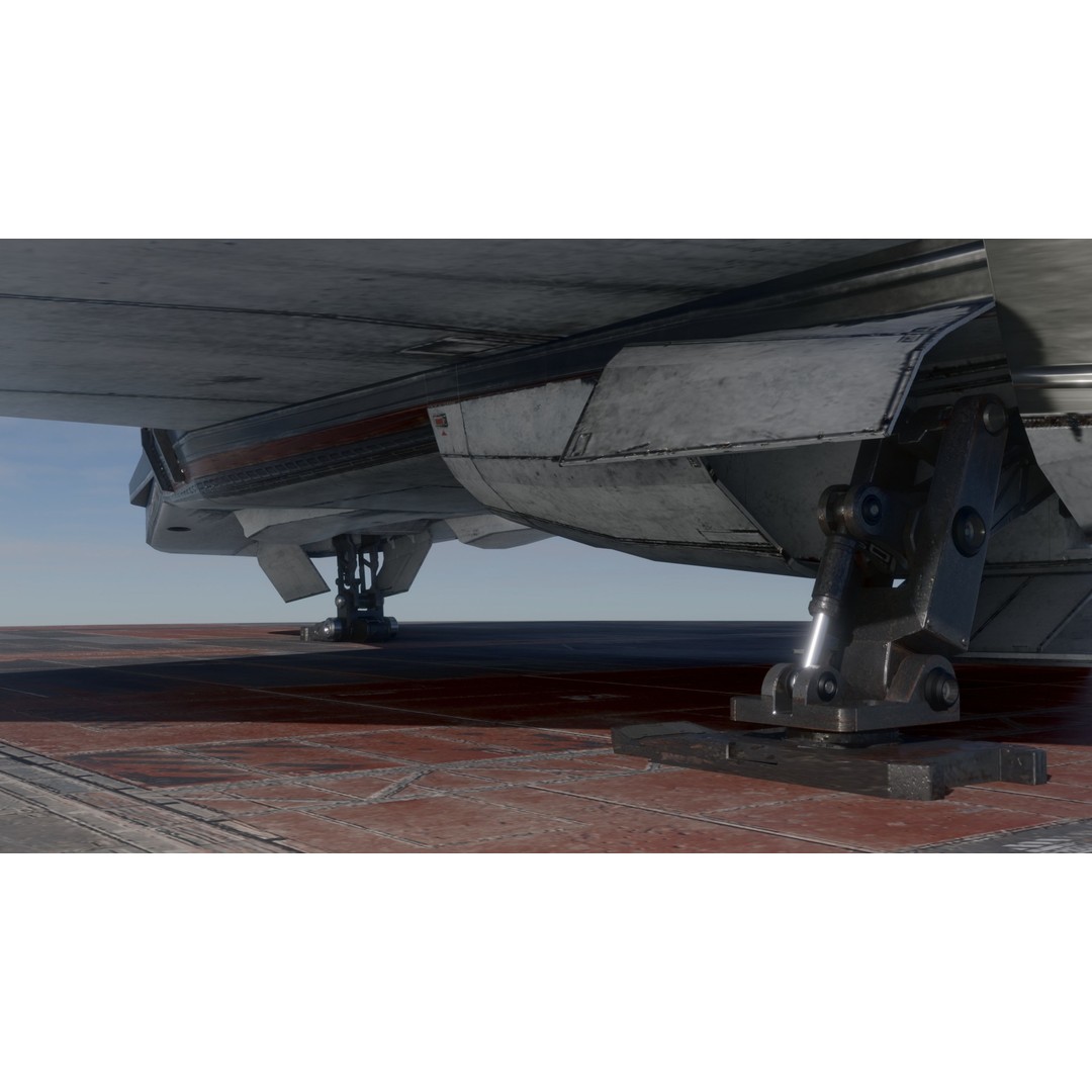 Sci-Fi Dropship 3D Model – Fully Rigged Low-Poly Game Asset, FBX - View 22