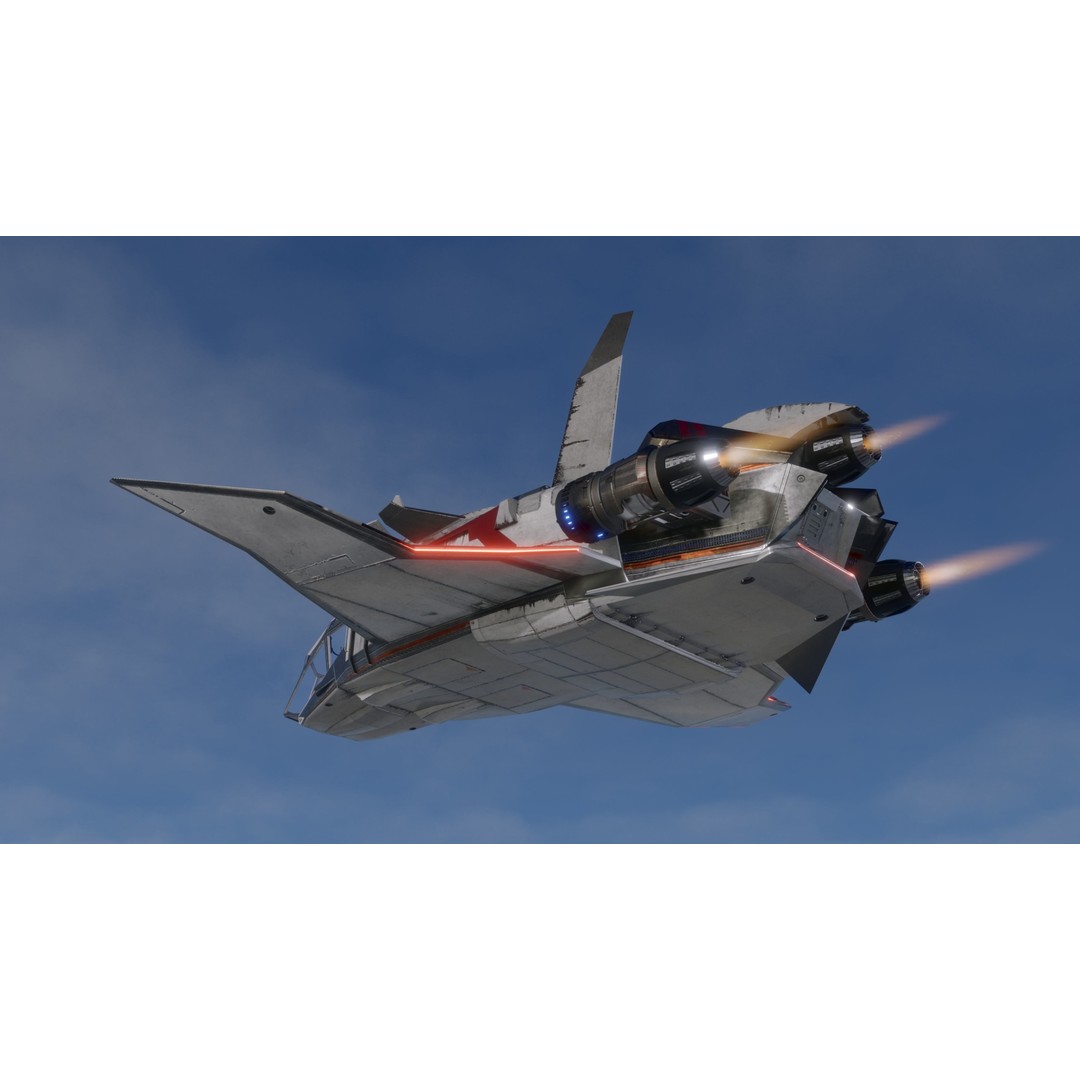 Sci-Fi Dropship 3D Model – Fully Rigged Low-Poly Game Asset, FBX - View 23