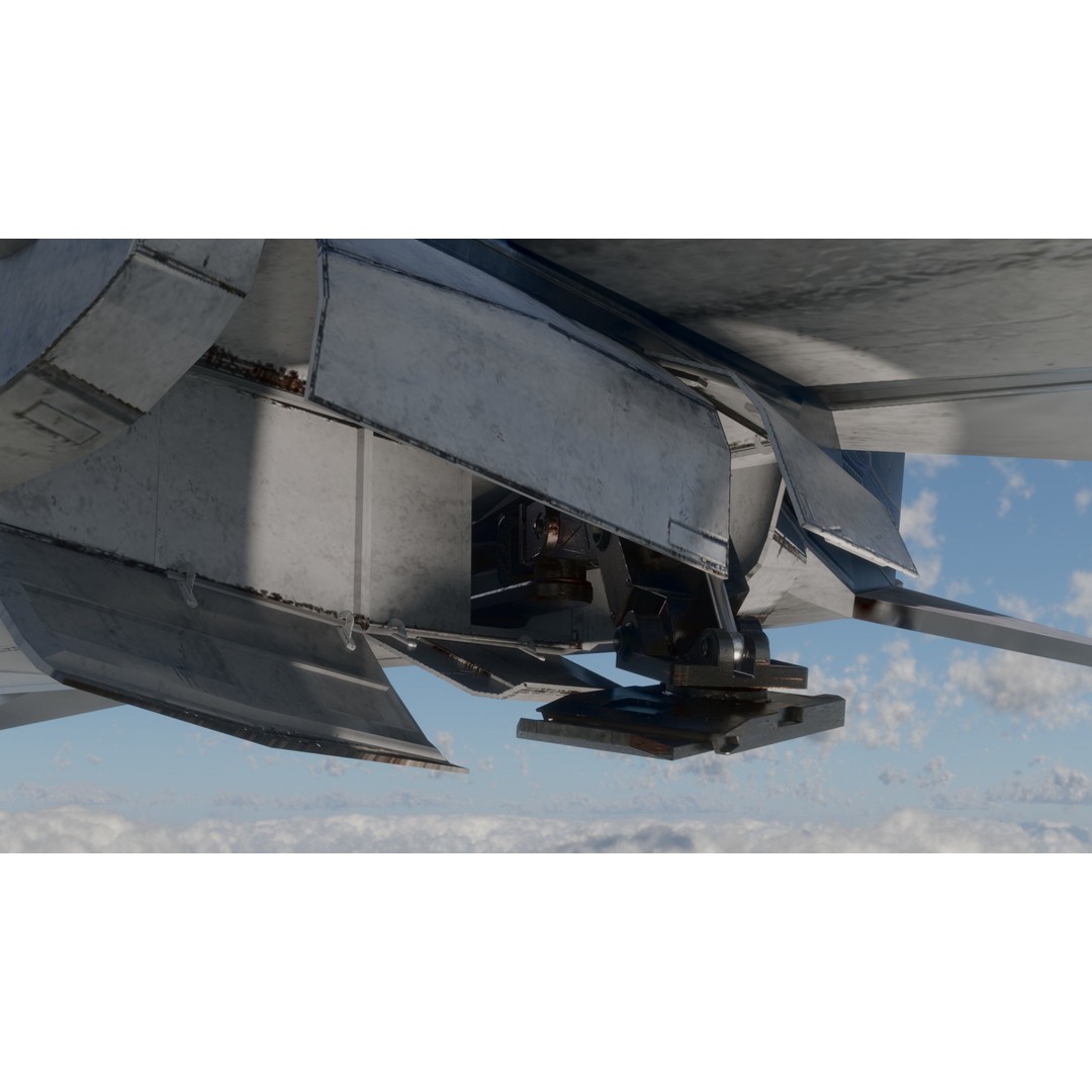 Sci-Fi Dropship 3D Model – Fully Rigged Low-Poly Game Asset, FBX - View 27