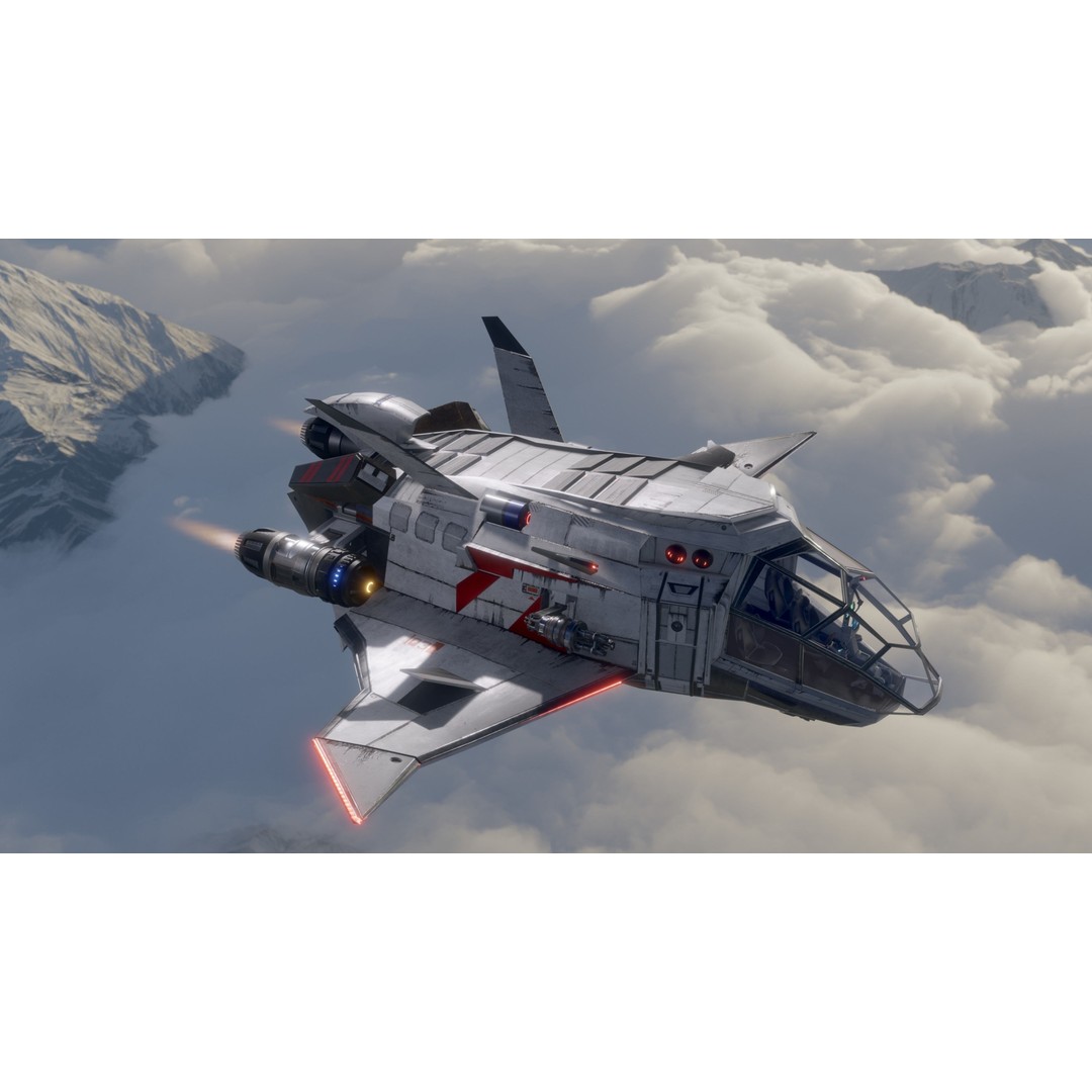 Sci-Fi Dropship 3D Model – Fully Rigged Low-Poly Game Asset, FBX - View 3