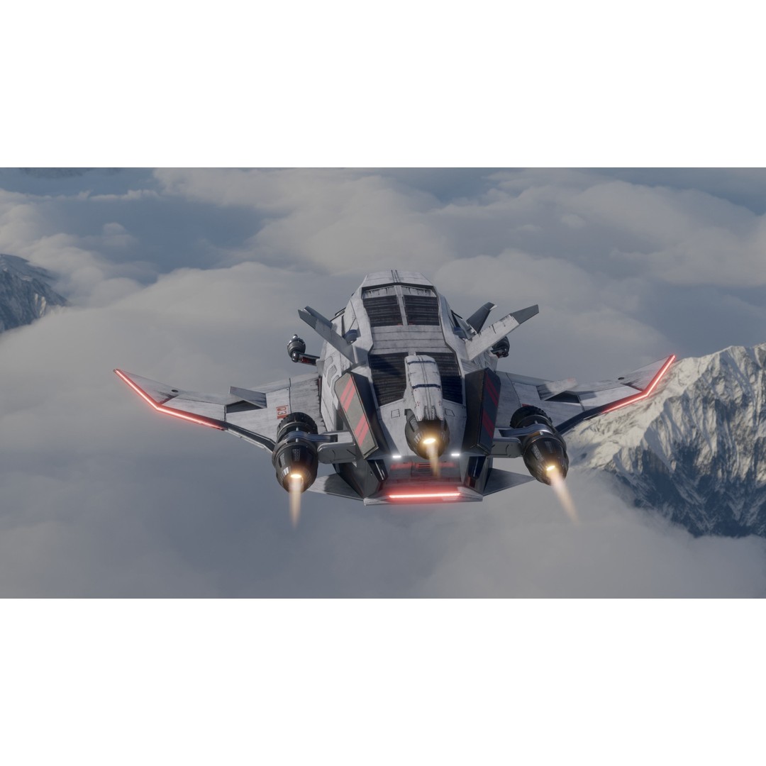 Sci-Fi Dropship 3D Model – Fully Rigged Low-Poly Game Asset, FBX - View 9