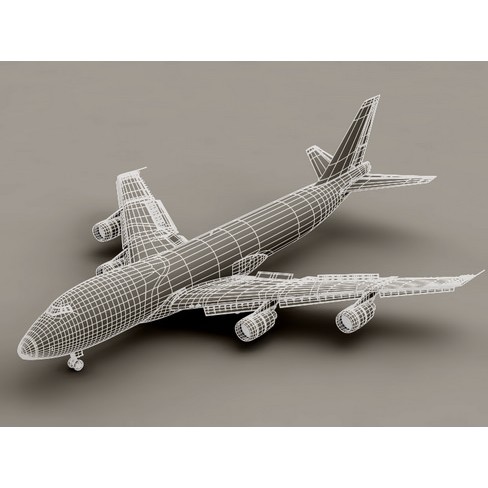 Boeing 747-200 Air France 3D Model – High Poly Animated Aircraft, FBX, OBJ - View 10