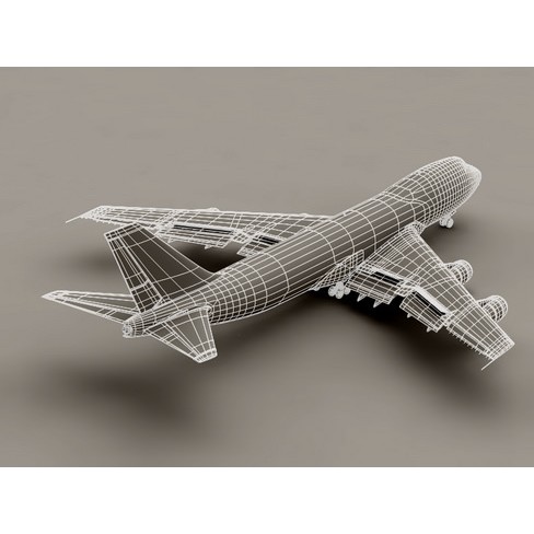 Boeing 747-200 Air France 3D Model – High Poly Animated Aircraft, FBX, OBJ - View 11