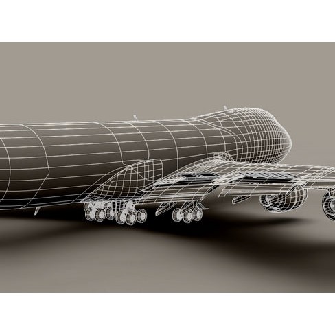 Boeing 747-200 Air France 3D Model – High Poly Animated Aircraft, FBX, OBJ - View 12