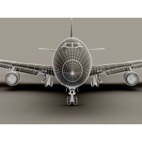 Boeing 747-200 Air France 3D Model – High Poly Animated Aircraft, FBX, OBJ - View 13