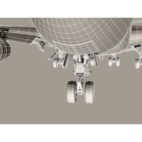 Boeing 747-200 Air France 3D Model – High Poly Animated Aircraft, FBX, OBJ - View 14