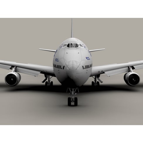 Boeing 747-200 Air France 3D Model – High Poly Animated Aircraft, FBX, OBJ - View 5