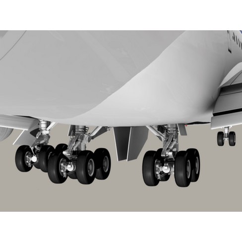 Boeing 747-200 Air France 3D Model – High Poly Animated Aircraft, FBX, OBJ - View 7