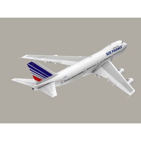 Boeing 747-200 Air France 3D Model – High Poly Animated Aircraft, FBX, OBJ - View 9