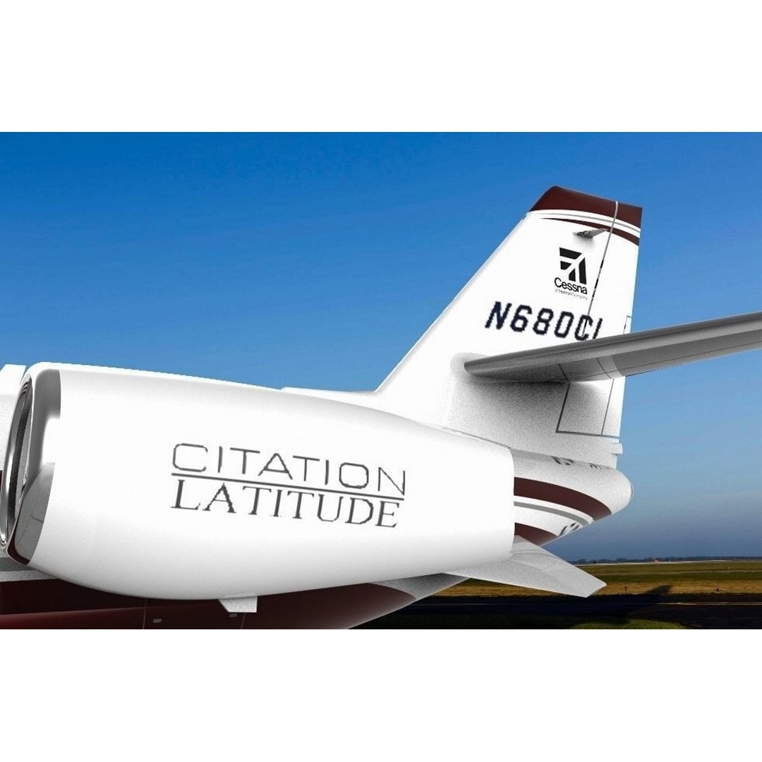 Cessna Citation Latitude 3D Model – High Poly Aircraft, FBX/OBJ - View 10