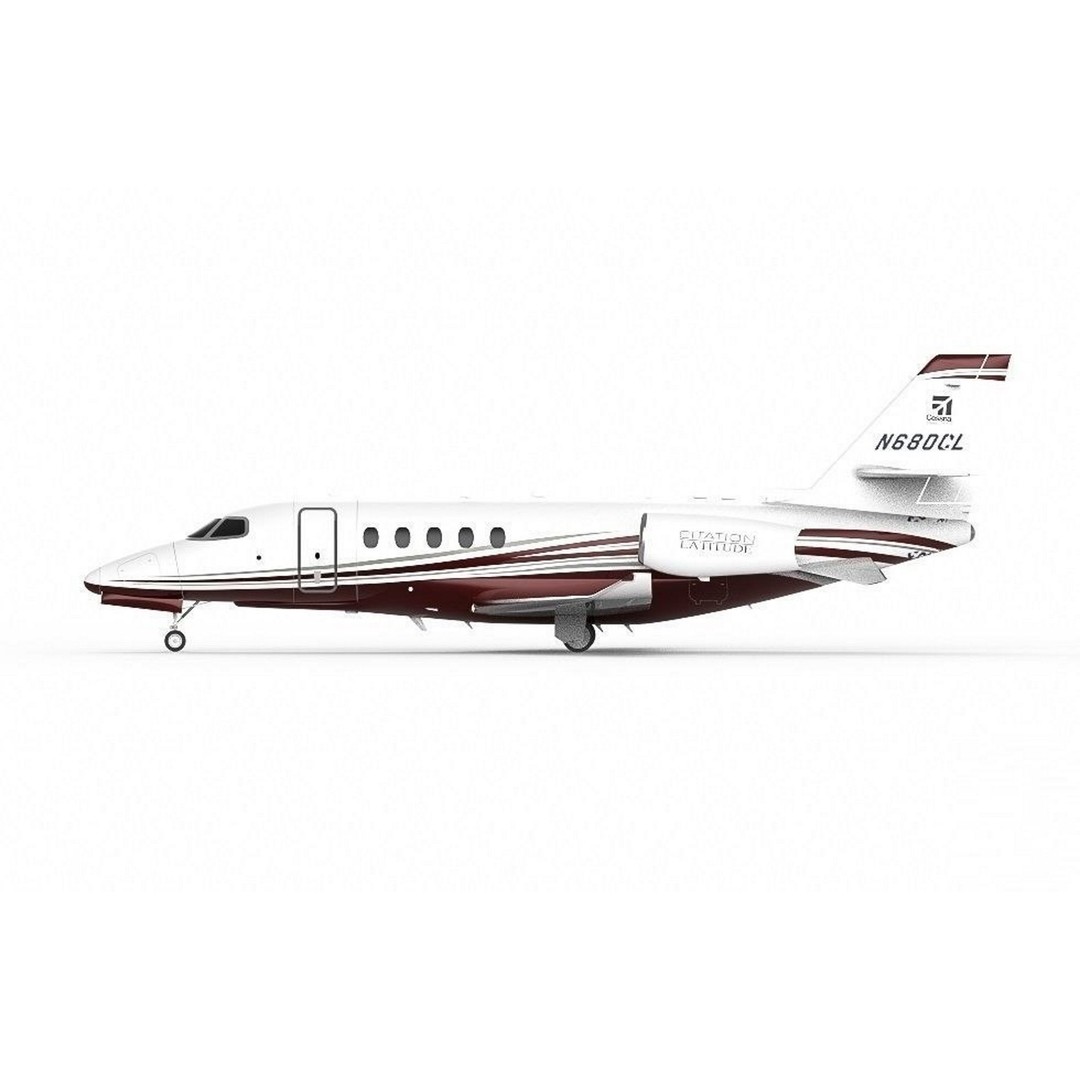 Cessna Citation Latitude 3D Model – High Poly Aircraft, FBX/OBJ - View 12