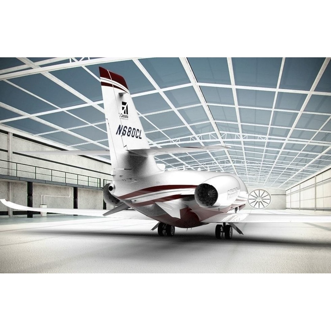 Cessna Citation Latitude 3D Model – High Poly Aircraft, FBX/OBJ - View 7