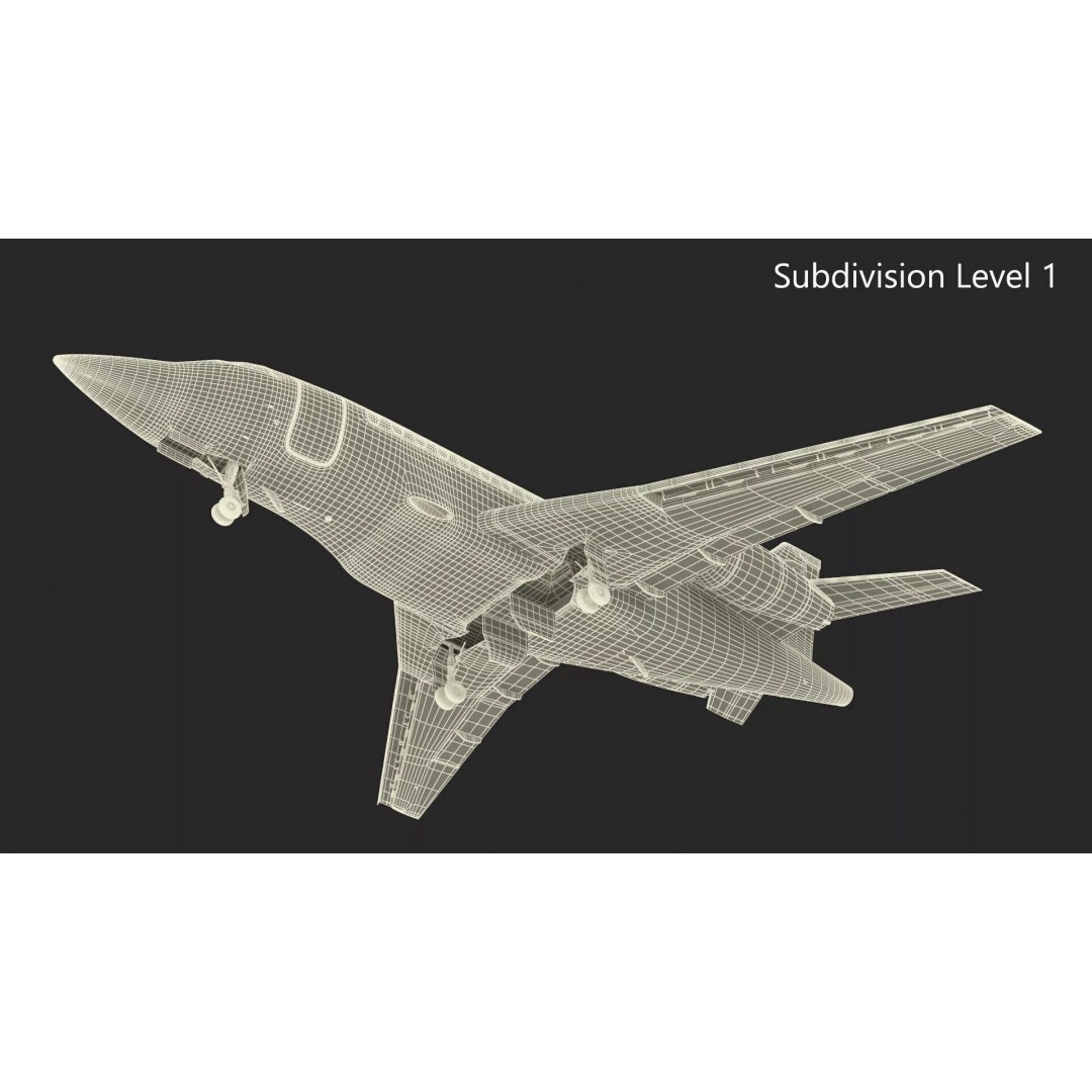 Business Jet Plane 3D Model – Rigged PBR Asset for Animation - View 20
