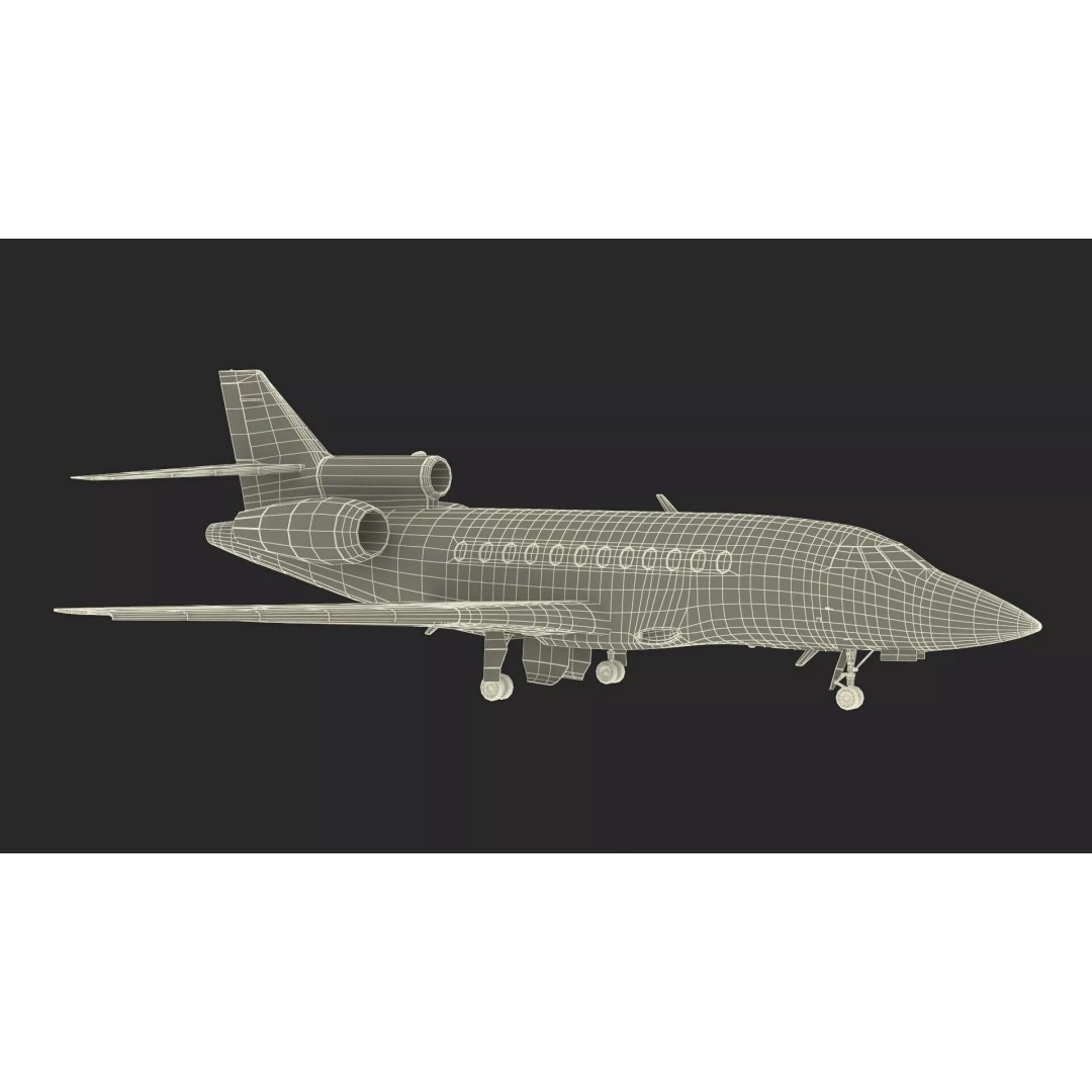 Business Jet Plane 3D Model – Rigged PBR Asset for Animation - View 24