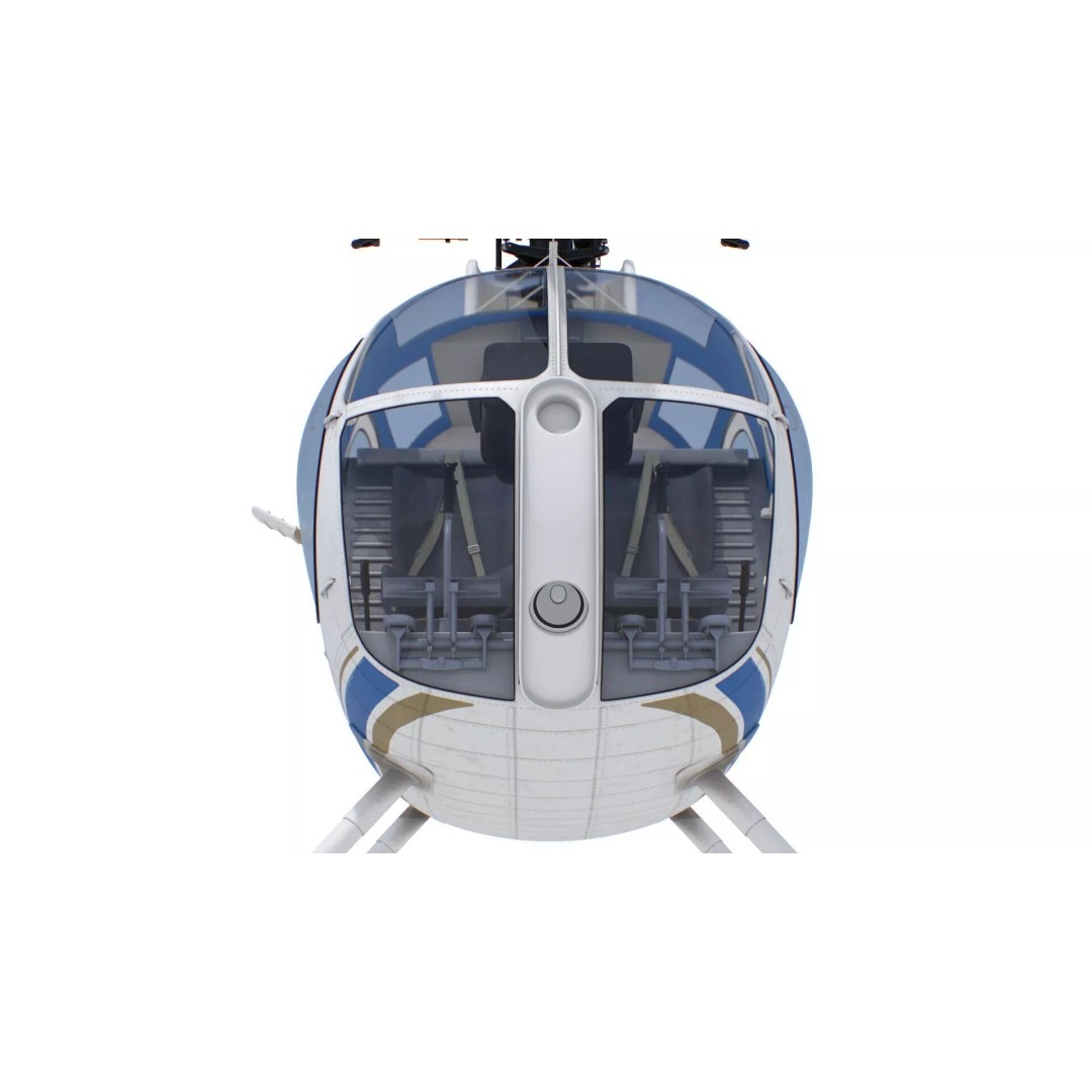 Hughes OH-6 Police Surveillance Helicopter 3D Model – PBR Game-Ready FBX - View 20