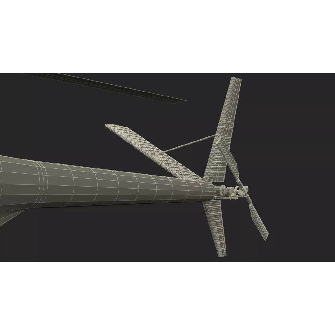 Hughes OH-6 Police Surveillance Helicopter 3D Model – PBR Game-Ready FBX - View 39