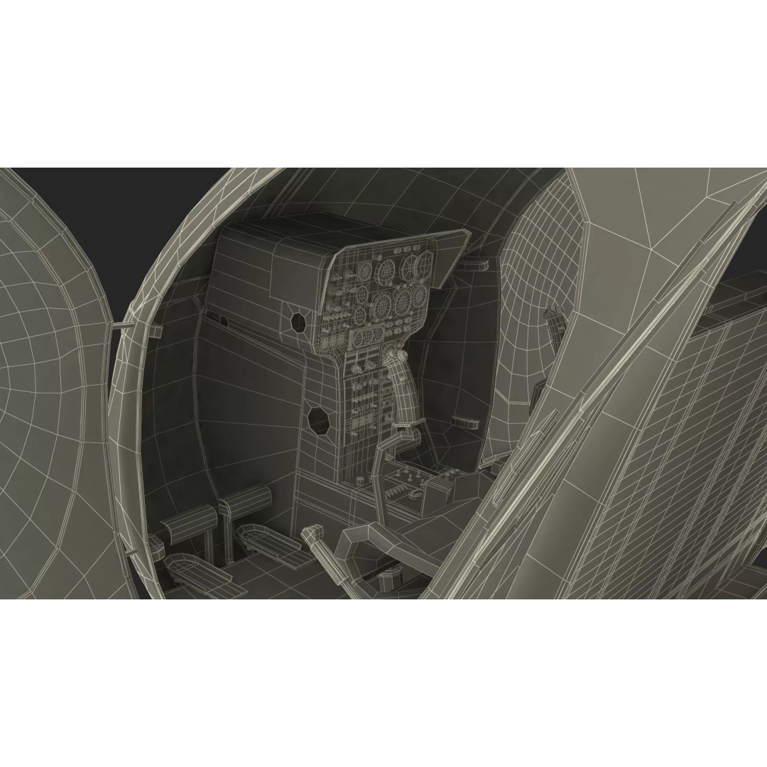 Hughes OH-6 Police Surveillance Helicopter 3D Model – PBR Game-Ready FBX - View 44