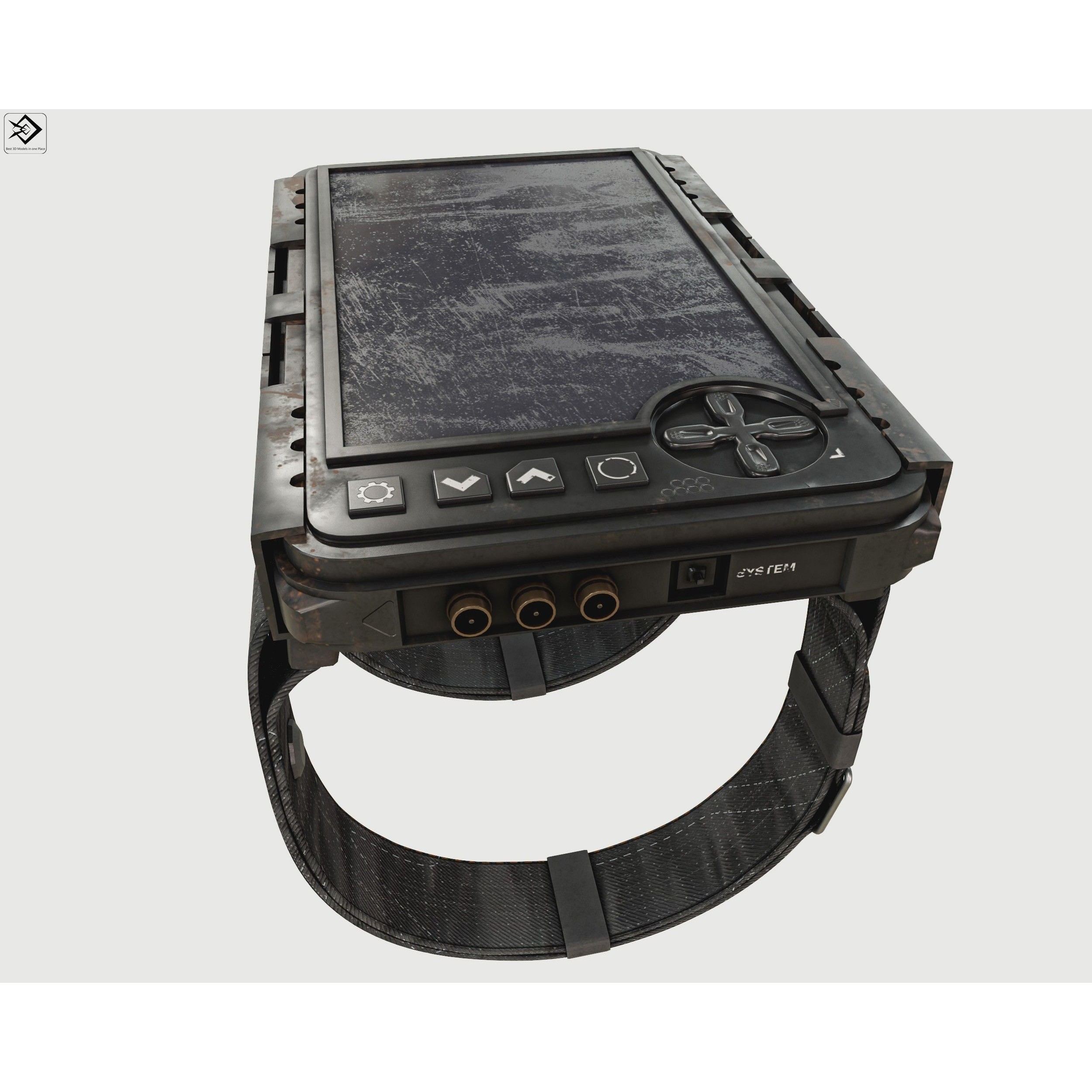 Military Wrist Tablet - Low-Poly Game-Ready 3D Model - View 10