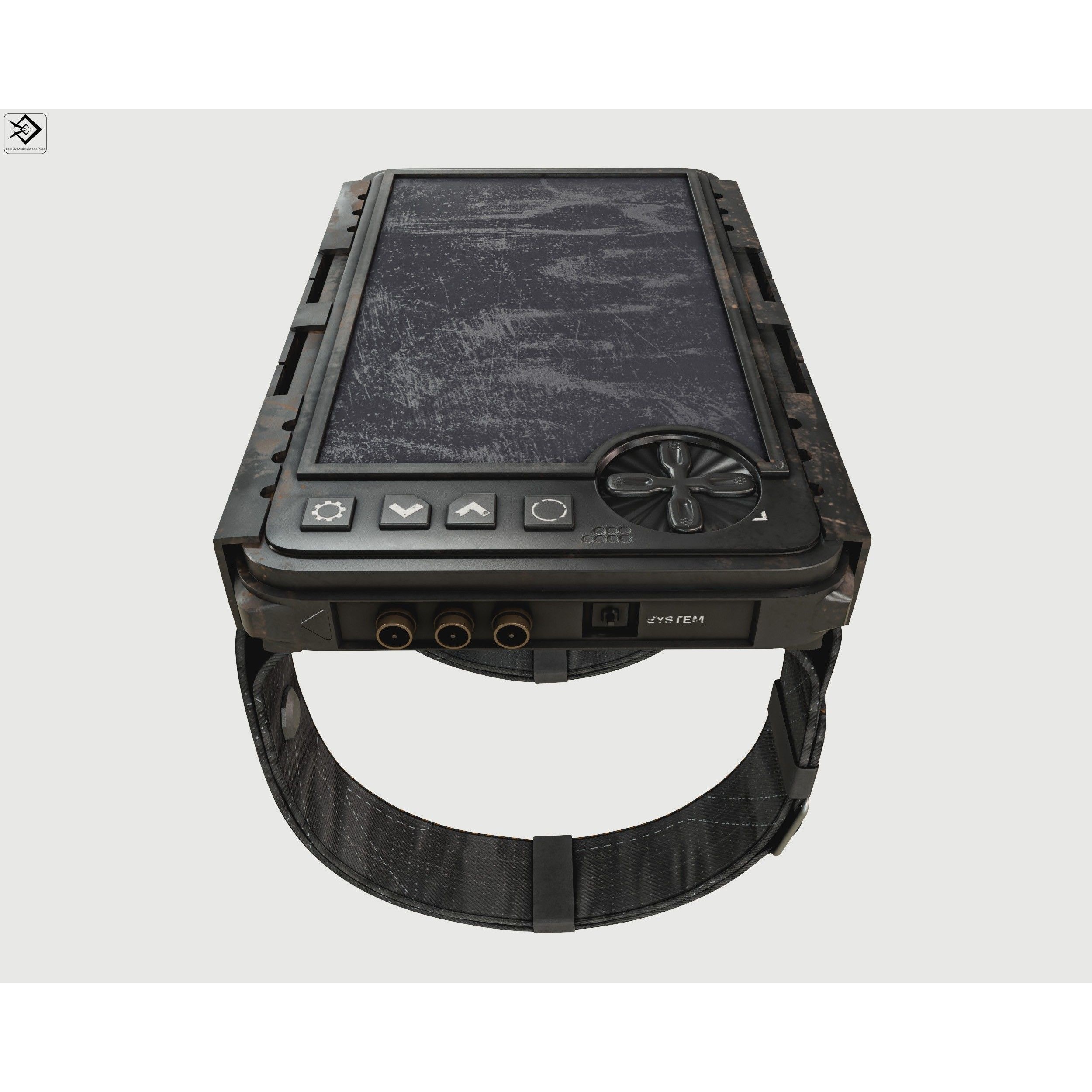Military Wrist Tablet - Low-Poly Game-Ready 3D Model - View 12