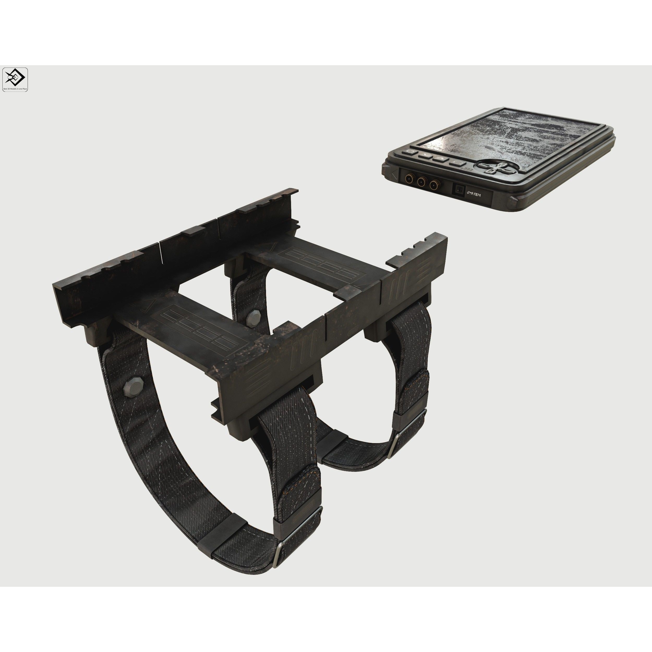 Military Wrist Tablet - Low-Poly Game-Ready 3D Model - View 13