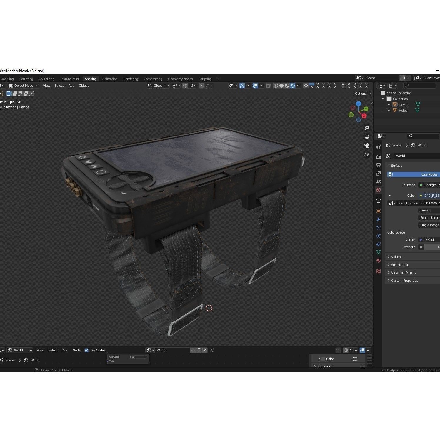 Military Wrist Tablet - Low-Poly Game-Ready 3D Model - View 15