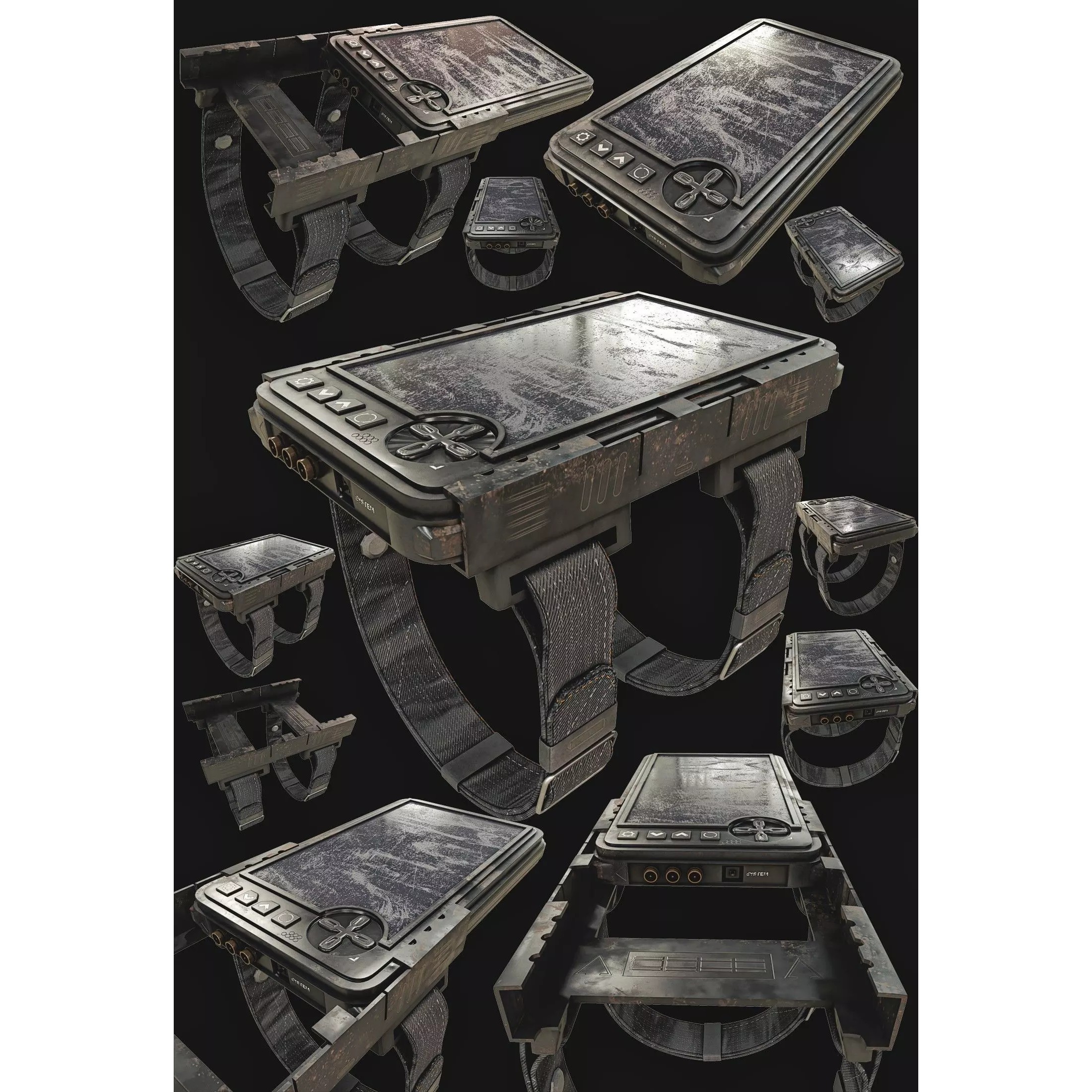 Military Wrist Tablet - Low-Poly Game-Ready 3D Model - View 2
