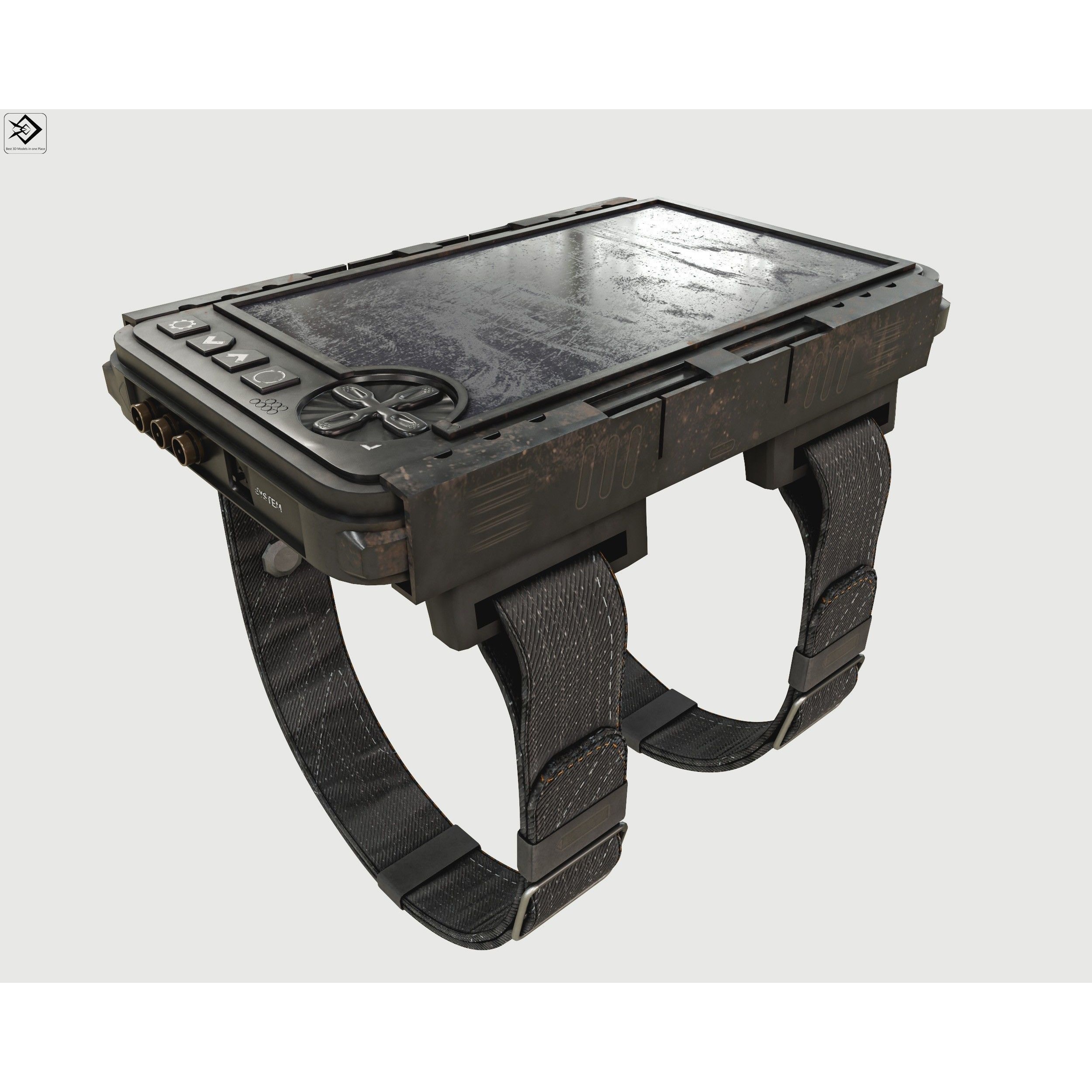 Military Wrist Tablet - Low-Poly Game-Ready 3D Model - View 3