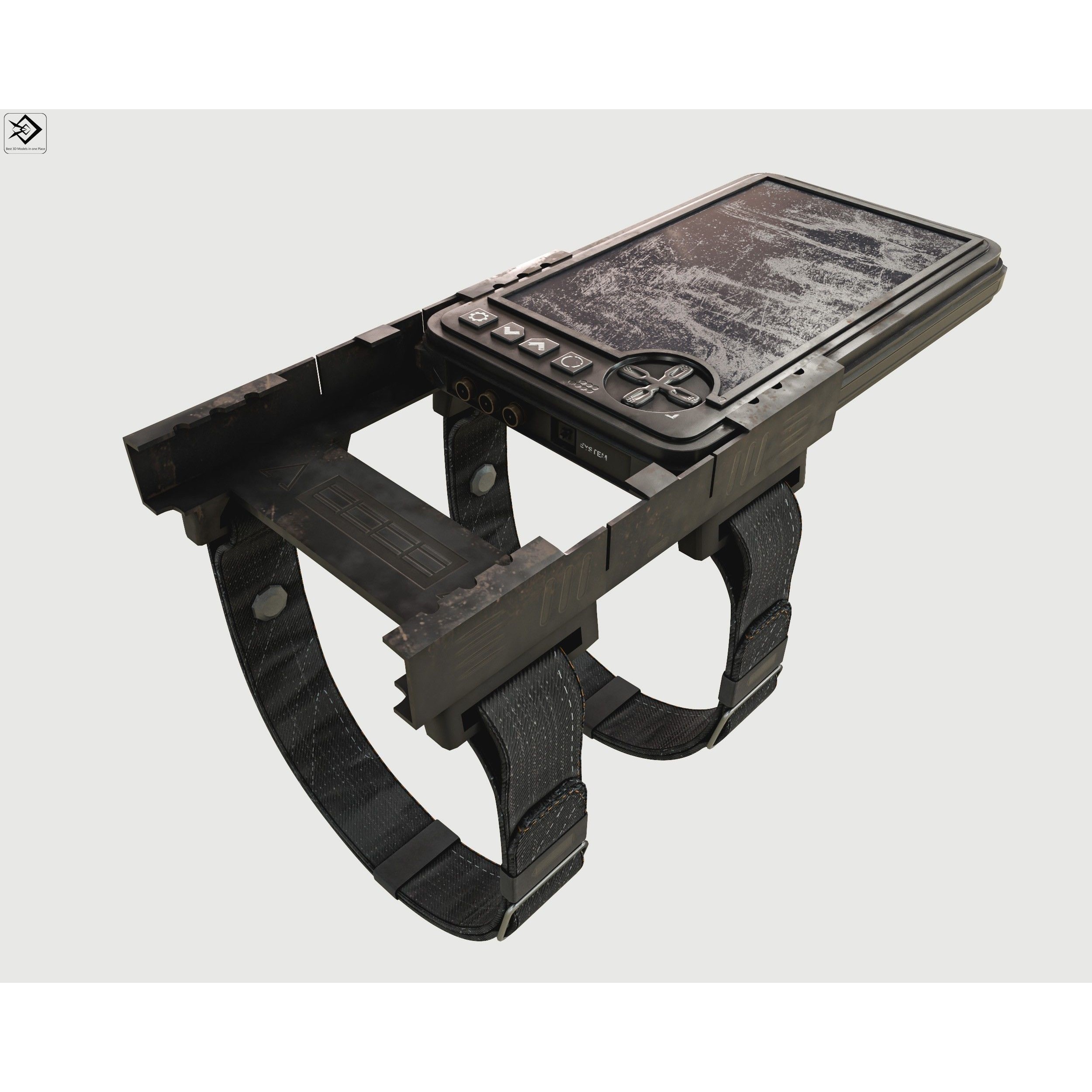 Military Wrist Tablet - Low-Poly Game-Ready 3D Model - View 4